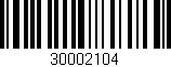 Código de barras (EAN, GTIN, SKU, ISBN): '30002104'