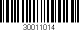 Código de barras (EAN, GTIN, SKU, ISBN): '30011014'