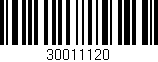 Código de barras (EAN, GTIN, SKU, ISBN): '30011120'