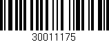 Código de barras (EAN, GTIN, SKU, ISBN): '30011175'