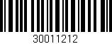 Código de barras (EAN, GTIN, SKU, ISBN): '30011212'