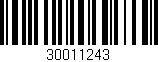 Código de barras (EAN, GTIN, SKU, ISBN): '30011243'