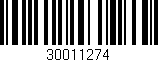 Código de barras (EAN, GTIN, SKU, ISBN): '30011274'