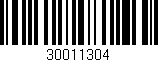 Código de barras (EAN, GTIN, SKU, ISBN): '30011304'