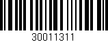 Código de barras (EAN, GTIN, SKU, ISBN): '30011311'