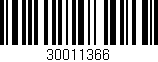 Código de barras (EAN, GTIN, SKU, ISBN): '30011366'