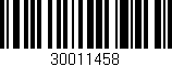 Código de barras (EAN, GTIN, SKU, ISBN): '30011458'