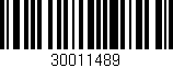 Código de barras (EAN, GTIN, SKU, ISBN): '30011489'