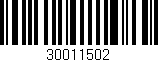 Código de barras (EAN, GTIN, SKU, ISBN): '30011502'