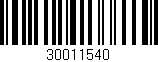 Código de barras (EAN, GTIN, SKU, ISBN): '30011540'