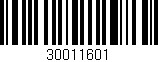 Código de barras (EAN, GTIN, SKU, ISBN): '30011601'