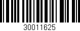 Código de barras (EAN, GTIN, SKU, ISBN): '30011625'
