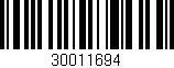 Código de barras (EAN, GTIN, SKU, ISBN): '30011694'