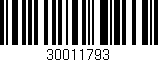 Código de barras (EAN, GTIN, SKU, ISBN): '30011793'