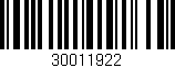 Código de barras (EAN, GTIN, SKU, ISBN): '30011922'