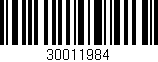 Código de barras (EAN, GTIN, SKU, ISBN): '30011984'