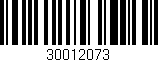Código de barras (EAN, GTIN, SKU, ISBN): '30012073'
