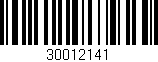 Código de barras (EAN, GTIN, SKU, ISBN): '30012141'