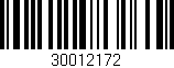 Código de barras (EAN, GTIN, SKU, ISBN): '30012172'