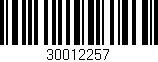 Código de barras (EAN, GTIN, SKU, ISBN): '30012257'