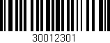 Código de barras (EAN, GTIN, SKU, ISBN): '30012301'