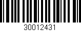 Código de barras (EAN, GTIN, SKU, ISBN): '30012431'