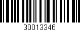 Código de barras (EAN, GTIN, SKU, ISBN): '30013346'