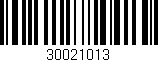 Código de barras (EAN, GTIN, SKU, ISBN): '30021013'