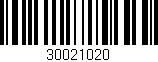 Código de barras (EAN, GTIN, SKU, ISBN): '30021020'