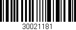Código de barras (EAN, GTIN, SKU, ISBN): '30021181'