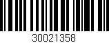 Código de barras (EAN, GTIN, SKU, ISBN): '30021358'