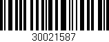 Código de barras (EAN, GTIN, SKU, ISBN): '30021587'