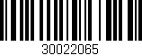 Código de barras (EAN, GTIN, SKU, ISBN): '30022065'