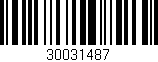 Código de barras (EAN, GTIN, SKU, ISBN): '30031487'