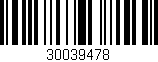 Código de barras (EAN, GTIN, SKU, ISBN): '30039478'