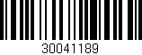 Código de barras (EAN, GTIN, SKU, ISBN): '30041189'