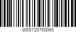 Código de barras (EAN, GTIN, SKU, ISBN): '3005720750065'