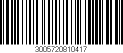 Código de barras (EAN, GTIN, SKU, ISBN): '3005720810417'