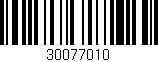 Código de barras (EAN, GTIN, SKU, ISBN): '30077010'