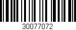 Código de barras (EAN, GTIN, SKU, ISBN): '30077072'
