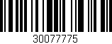 Código de barras (EAN, GTIN, SKU, ISBN): '30077775'