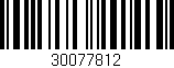 Código de barras (EAN, GTIN, SKU, ISBN): '30077812'