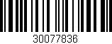 Código de barras (EAN, GTIN, SKU, ISBN): '30077836'