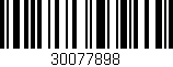 Código de barras (EAN, GTIN, SKU, ISBN): '30077898'