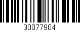 Código de barras (EAN, GTIN, SKU, ISBN): '30077904'