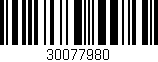Código de barras (EAN, GTIN, SKU, ISBN): '30077980'