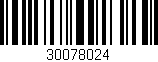 Código de barras (EAN, GTIN, SKU, ISBN): '30078024'