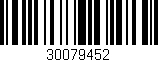 Código de barras (EAN, GTIN, SKU, ISBN): '30079452'