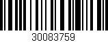Código de barras (EAN, GTIN, SKU, ISBN): '30083759'