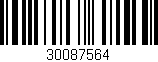 Código de barras (EAN, GTIN, SKU, ISBN): '30087564'